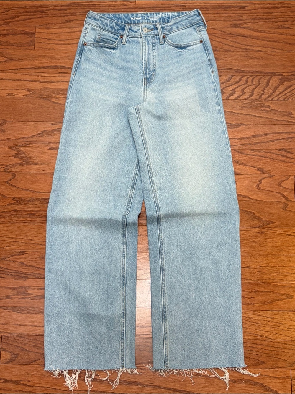 Old Navy Extra High Rise Wide Leg - light wash cutoff